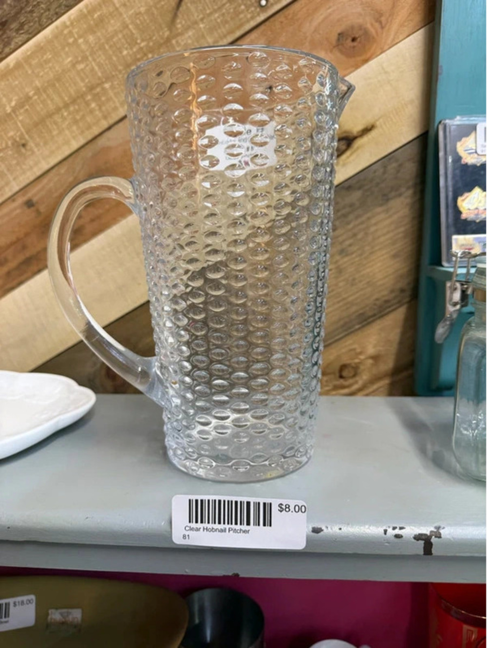 Vintage Hobnail glass pitcher